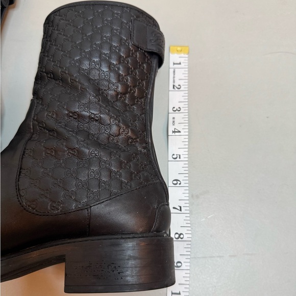 Authentic Gucci Leather Chelsea Boots | Size 7.5 | Logo Embossed - Picture 16 of 17